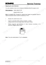 Bomag BW 100 AD-3, BW 100 AC-3, BW 120 AD-3, BW 120 AC-3 service manual page for adjusting engine valve clearance specifications.