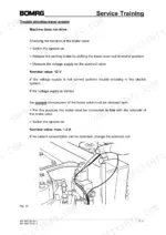 Bomag BW 100 AD-3, BW 100 AC-3, BW 120 AD-3, BW 120 AC-3 troubleshooting travel system: brake valve voltage and current test.
