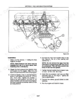 70ec191e-b-procedures-143 New Holland 1089, 1095 fuel injection line installation diagram and torque specifications for engine fuel system.