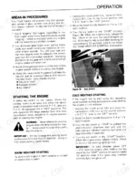 7169b5cc-b-operations-15 Ford 1620 tractor manual page showing break-in procedures, engine starting steps, and key switch diagram for cold weather operation.