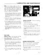 7169b5cc-b-procedures-35 Ford 1620 maintenance manual page showing engine oil change, fuel filter replacement, and fuel system bleeding procedures.