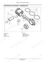 730272ab-b2-exploded-view-75 New Holland F5 Series exploded view of engine connecting rod and piston.