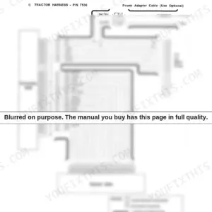 Flexi-coil 2320, 1720 monitor system tractor harness wiring diagram showing console unit, clutch unit, and power adapter cable.