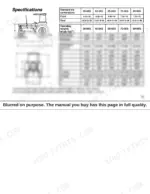 754eb435-b-specs-71 New Holland 55-66S, 60-66S, 65-66S, 70-66S, 80-66S, 70-66 HC, 80-66 HC specifications table for tire, weight, and dimensions.