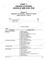 87942e4b-b4-troubleshooting-69 New Holland 1920, 2120 engine troubleshooting table listing causes for low power, compression, idling issues, and engine knocks.