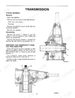 887ff3bc-b-procedures-10 New Holland D 1000 transmission hypoid gearbox removal, dismantling, and crankshaft removal procedures with assembly diagrams.
