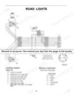887ff3bc-b-wiring-56 New Holland D 1000 road lights wiring diagram showing tractor connector, front and rear light circuits, and wire color codes.