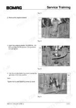 8a6d13a9-b-procedures-51 Bomag BW 213 DH-4, BW 214 DH-4, BW 213 PDH-4, BW 214 PDH-4 service manual procedure for engine solenoid and governor rod adjustment.