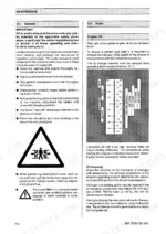 8cae948b-b-maintenance-40 Bomag BW 75 ADL, BW 90 ADL, BW 100 ADL maintenance manual page showing engine oil viscosity temperature chart and safety procedures.