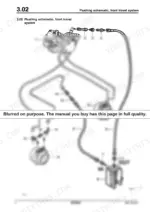 Bomag BW 100 AD-3, BW 120 AD-3, BW 100 AC-3, BW 120 AC-3 front travel system flushing schematic showing hydraulic lines, pump, and filter components.