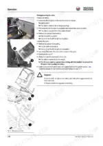 8e04bf88-b-procedures-28 Wacker Neuson 75Z3 service manual procedure for raising and lowering the cabin using the tilt rod, pump, and safety cables.