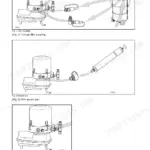 Bomag BF 300 C service training manual β central lubrication system: figures showing three ways to fill the lubricant container