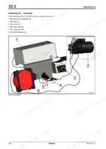 8f49bcff-b-cleaning-kit-188 Bomag BF 300 C service training manual — cleaning kit overview: labeled diagram of container, pump, filter, hose reel and spray gun