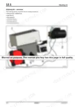 Bomag BF 300 C service training manual — cleaning kit overview: labeled diagram of container, pump, filter, hose reel and spray gun