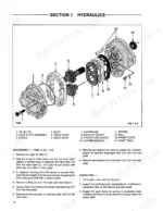 95af1f51-b-exploded-view-16 Ford CL-35, CL-45 hydraulic pump exploded view diagram, disassembly and inspection procedures for gears, seals, and plates.