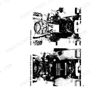 Fiat 45-76, 55-76, 60-76, 70-76, 70-76LP, 80-76 operator controls diagram for orchard and vineyard tractor models.