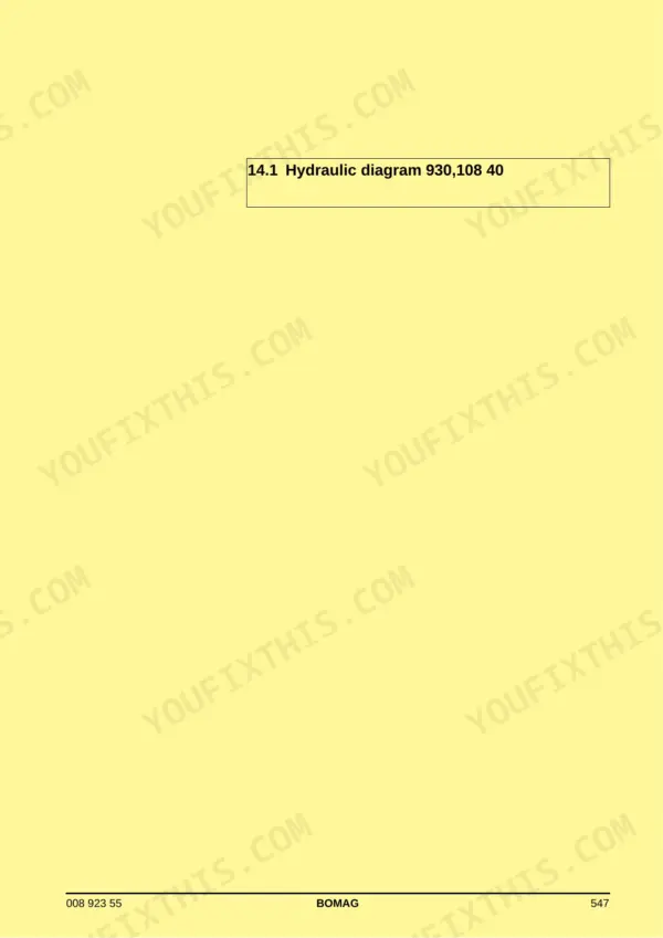Bomag BC 462 RB, BC 472 RB, BC 472 RS, BC 462 EB service manual page 547 showing hydraulic diagram 930,108 40.