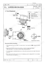 99e79d83-b-procedures-90 Link-belt 2650Q, 2700Q travel motor assembly diagram, torque specifications, and oil level maintenance procedures.