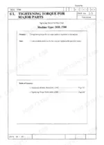 99e79d83-b-toc-177 Link-belt 2650Q, 2700Q manual page showing table of contents for major parts tightening torque specifications.