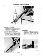 9dbd872f-b-procedures-10 Sperry New Holland 846, 847 manual page showing removal and disassembly procedures for the telescoping PTO drive shaft.