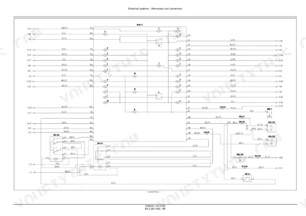 New Holland T4.75F-T4.105LP service manual — electrical schematic sheet, instrument and sensor circuit wiring