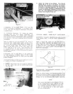 a00d35c9-b-procedures-16 Ford 140 service manual page showing brake rod, steering wheel free-play, and hydrostatic transmission linkage adjustment procedures.