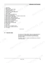 a0d7517e-b-controls-31 Bomag BW 27 RH operator manual page listing 25 indicators and controls including travel lever, steering wheel, and switches.