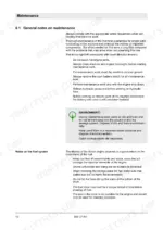 a0d7517e-b-maintenance-72 Bomag BW 27 RH maintenance manual page 72 covering general maintenance safety notes and fuel system handling procedures.