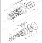 Bomag BW 80 AD-5, BW 90 AD-5, BW 100 ADM-5, BW 90 SC-5, BW 100 SC-5, BW 100 ACM-5, BW 100 SCC-5 Poclain MK04 hydraulic motor exploded view