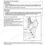 New Holland T4.65, T4.75 operator manual page showing safety procedures for mounting and dismounting the tractor cab.