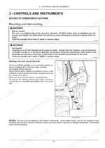 a4bb1e5a-b-controls-59 New Holland T4.65, T4.75 operator manual page showing safety procedures for mounting and dismounting the tractor cab.