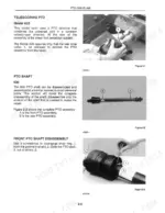 a62b5e24-b-procedures-22 New Holland 630, 640, 650, 660 PTO driveline removal and front PTO shaft disassembly procedures with component diagrams.