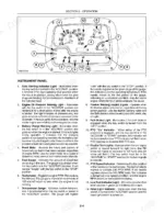 a6f76bf8-b3-operations-25 New Holland T2310, T2320, T2330 instrument panel diagram and indicator light descriptions for tractor operation.