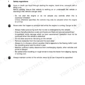 Bomag BMF 2500 S, BMF 2500 M operation manual page D 11 detailing essential safety regulations and hazard prevention procedures.