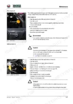 ae071c20-b-procedures-67 Wacker Neuson 1404, ET16 maintenance procedures for draining and adding engine oil, showing filler cap and drain plug locations.