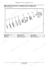 aed7e760-b-exploded-view-27 New Holland ProTed 3417, 3625, 3836 exploded view of main gearbox single joint and component parts list.