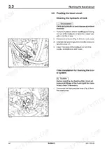 afbc3468-b-procedures-4 Bomag BW 211 D-3 procedures for flushing the travel circuit, cleaning the hydraulic oil tank, and travel pump hose disconnection.