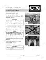asv-2800-2810-posi-track-crawler-tractor-operator-and-service-manual-0308-382-operations-15.webp ASV 2800, 2810 operator manual page showing general operation instructions, safety warnings for entering the loader, and seat belt use.