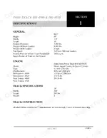 asv-hd-to-4520-posi-track-crawler-tractor-operator-manual-specs-7.webp ASV HD 4500, HD 4520 general, engine, and track specifications table including dimensions, weight, and John Deere engine data.