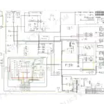 ASV SC-50 electrical schematic showing main harness, auxiliary harnesses, engine, joystick controller, and lighting circuits.