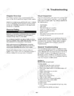 asv-sr-70-sr-80-rubber-track-loader-service-manual-2045-830-troubleshooting-137.webp ASV SR-70, SR-80 troubleshooting manual page covering visual inspection and machine will not crank over causes.