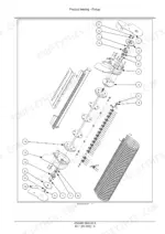 b3ca4df6-b-exploded-view-130 New Holland Roll Baler 135 Ultra exploded view diagram of the product feeding pickup assembly with numbered components.