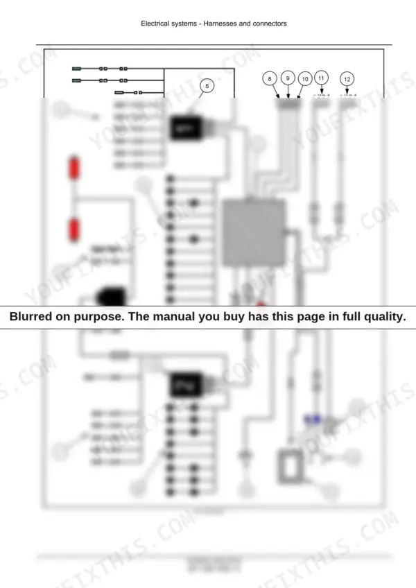 New Holland Roll Baler 135 Ultra electrical system wiring diagram showing harness connectors and numbered components.