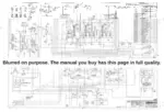 Link-belt L130 hydraulic schematic diagram showing pump, valve, and cylinder circuits with parts list table.