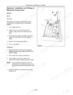 b673f7bb-b-procedures-54 New Holland EC15, EC25, EC35, EC45 battery removal and installation procedure with clamping bracket diagram.