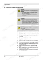 Bomag BW 202 AD-5 maintenance manual page 136 detailing preliminary safety notes, danger, warning, and caution procedures.