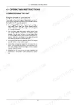 bc8259e1-b-operations-91 New Holland Boomer 33, Boomer 37 operator manual page detailing the engine break-in procedure and unit commissioning steps.