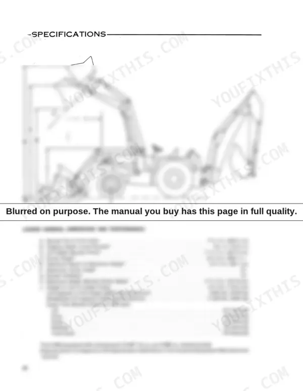 Ford 5550 loader general dimensions, performance specifications, bucket reach, lift height, and cycle time diagram.