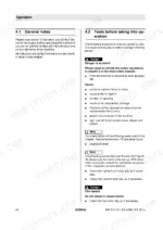 bfcd63db-b-operations-40 Bomag BW 141 AD-4, BW 151 AD-4, BW 151 AC-4, BW 161 ADCV operation manual page 40, pre-operation inspection and safety checks.