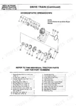 bolens-1058-to-1858-medium-frame-series-tractors-service-manual-176-2324-exploded-view-40.webp Bolens 1058-1858 hydrostatic drive train exploded view diagram showing pump and motor rotor components and parts list.